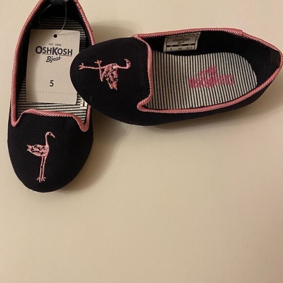 Oshkosh B’Gosh Flats , Navy Blue , Flamingo Pink - Picture 6 of 7
